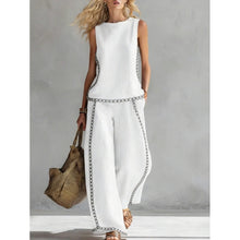 Load image into Gallery viewer, Printed Retro Sleeveless Top &amp; Wide-Leg Pants Set | 12 Prints S–5XL
