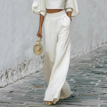 Load image into Gallery viewer, Women’s Short Top &amp; High-Waisted Pants Set – Casual Two-Piece Outfit
