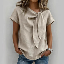 Load image into Gallery viewer, Women's Loose-Fit Short Sleeve Casual Pullover T-Shirt
