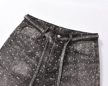 Load image into Gallery viewer, NOIR RHINESTONE DENIM
