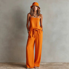 Load image into Gallery viewer, Women's Spaghetti Strap Cami Top &amp; Wide-Leg Pants Two-Piece Set
