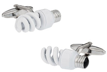 Load image into Gallery viewer, CFL Lightbulb Cufflinks
