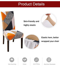 Load image into Gallery viewer, Chair Covers For Dining Room Stretch Spandex Removable Washable Anti-dust Seat Slipcover Multicolor  Chair covers  Chair Covers For Dining Room With Printed Patterns Easy Slip-on Stretchy Dining Room Chair Covers
