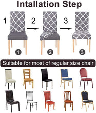 Load image into Gallery viewer, Chair Covers For Dining Room Stretch Spandex Removable Washable Anti-dust Seat Slipcover Multicolor  Chair covers  Chair Covers For Dining Room With Printed Patterns Easy Slip-on Stretchy Dining Room Chair Covers

