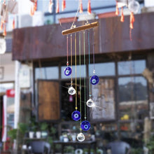 Load image into Gallery viewer, Chakra Energy Clear Crystal Ball Sun-catcher Turkish Window Prisms Blue Evil Eye Light Catching Wind Chimes For Office Decor Home Garden Hanging Decoration Showpiece Lucky Gift
