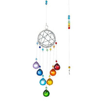Load image into Gallery viewer, Chandelier Wind Chimes Crystal Prisms Hanging Sun Catcher Beads Chain Sphere Chandelier Lamps Light Pendant for Christmas Day Wedding Plants Cars Window Décor Rainbow  Window Curtains Pendant Home Decor Gifts
