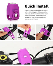 Load image into Gallery viewer, Chargeable Bicycle Bell 120db Waterproof Cycling Bike Bells Electric Horn Mini Portable Cycling Handlebar Bell Bike Tools  Bicycle Bell With 3 Cute Sounds Waterproof Cycle Horn For Kids Road And Mountain Bike
