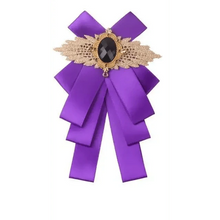 Load image into Gallery viewer, Charming  Butterfly Ladies Bowtie Casual Solid Color Rhinestone Brooch Bowties For Women Fashionable Wedding  Bowtie
