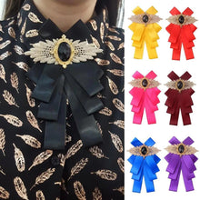 Load image into Gallery viewer, Charming  Butterfly Ladies Bowtie Casual Solid Color Rhinestone Brooch Bowties For Women Fashionable Wedding  Bowtie

