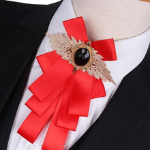 Load image into Gallery viewer, Charming  Butterfly Ladies Bowtie Casual Solid Color Rhinestone Brooch Bowties For Women Fashionable Wedding  Bowtie
