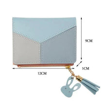 Load image into Gallery viewer, Charming Hit Color Short Tassels Wallets,Bags Zipper PU Leather, Card Holder, Pendant Coin Purse, Card Cash Clutch For Women And Girls
