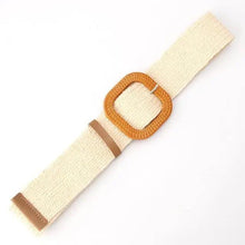 Load image into Gallery viewer, Charming Women Waist Belt Classic Round Wooden Buckle Casual Design Dress Women Buckle Waist Dress Band
