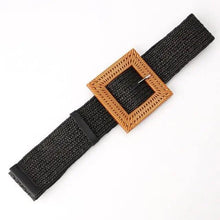 Load image into Gallery viewer, Charming Women Waist Belt Classic Round Wooden Buckle Casual Design Dress Women Buckle Waist Dress Band
