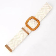 Load image into Gallery viewer, Charming Women Waist Belt Classic Round Wooden Buckle Casual Design Dress Women Buckle Waist Dress Band
