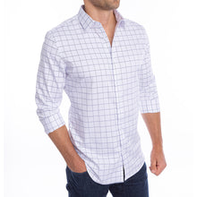 Load image into Gallery viewer, goTIELESS Ultimate Dress Shirt (White/Navy Windowpane)
