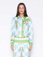 Load image into Gallery viewer, Checkmate Satin Long Sleeve Button Down Shirt
