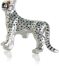 Load image into Gallery viewer, Cheetah Cufflinks with Swarovski Eyes
