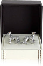 Load image into Gallery viewer, Cheetah Cufflinks with Swarovski Eyes
