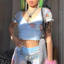 Load image into Gallery viewer, Cherub V-Neck Cropped Tee
