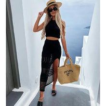 Load image into Gallery viewer, Coastal Chic Beach Knit Skirt Set - Effortless Style, Comfort &amp; Versatility
