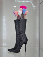 Load image into Gallery viewer, Chic High-Heel Boot Brush Holder – Stylish Organizer for Makeup Brushes or Floral Arrangements
