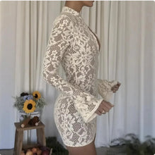 Load image into Gallery viewer, Chic Hollow-Out Bell Sleeve Dress
