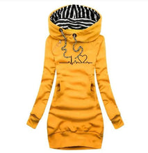 Load image into Gallery viewer, Chic Hooded Sweatshirt Dress
