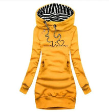 Load image into Gallery viewer, Chic Hooded Sweatshirt Dress
