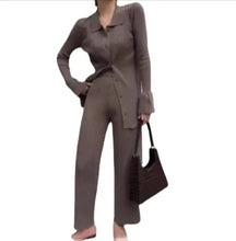 Load image into Gallery viewer, Chic Knit Collared Ensemble
