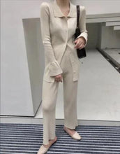 Load image into Gallery viewer, Chic Knit Collared Ensemble
