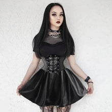Load image into Gallery viewer, Chic Leather Lace-Up Skirt
