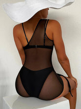 Load image into Gallery viewer, Chic Beach Cover-Up - Stylish One Shoulder Mesh Design for Effortless Summer Vibes
