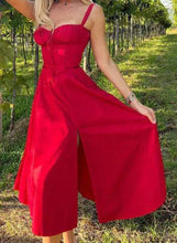 Load image into Gallery viewer, Chic Sleeveless Swing Midi Skirt
