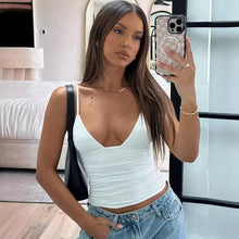 Load image into Gallery viewer, Chic V-Neck Crop Top
