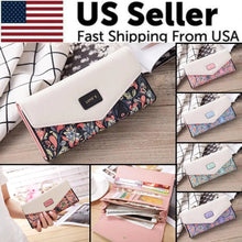 Load image into Gallery viewer, Chic Women's Leather Clutch Wallet &amp; Card Holder
