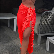 Load image into Gallery viewer, GlamourWave Chiffon Beach Wrap - Effortless Elegance for Sunny Days
