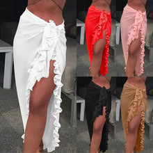Load image into Gallery viewer, GlamourWave Chiffon Beach Wrap - Effortless Elegance for Sunny Days
