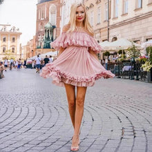 Load image into Gallery viewer, Chiffon Ruffled Summer Pleat Dress
