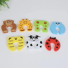Load image into Gallery viewer, Child Safety Protection Baby Safety Cute Animal Security Card Door Stopper Baby Newborn Care Child Lock Protection From Children
