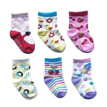 Load image into Gallery viewer, Children Cotton  6 Pairs/Set Anti-slip Socks For Boys Girl Rubber Kid Floor Sock With Grips For 0 To 6 Years Kids

