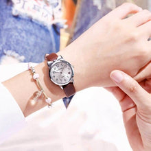 Load image into Gallery viewer, Children Quartz Watch Fashion Student Watch Analog Watch Leather Strap Quartz Watch Children Set Bracelet Watch Leather Band Luxury Quartz Watches Elegant Design For Womens
