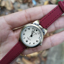 Load image into Gallery viewer, Children Retro Case Design Cute Cat Kids Watch Quartz Analog Children Watches Minimalist Dress Fashion Quartz Luxury Round Leather Strap Slim Women Watches
