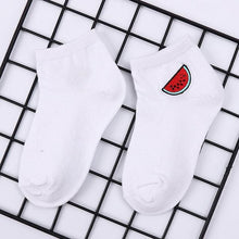 Load image into Gallery viewer, Children's Cotton Socks Cute Cartoon Fruit Embroidery Socks Comfortable Cartoon Socks Combed Out Of Pure Cotton Soft Comfortable Crew Socks For Kids

