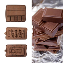 Load image into Gallery viewer, Chocolate Mold Silicone Waffle Pudding Baking Tool Love Fragments Shapes Mould Chocolate Chip Mold Baking Tool Cake Mold Popsicle Molds Non-Stick Silicone Candy Molds
