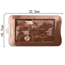 Load image into Gallery viewer, Chocolate Mold Silicone Waffle Pudding Baking Tool Love Fragments Shapes Mould Chocolate Chip Mold Baking Tool Cake Mold Popsicle Molds Non-Stick Silicone Candy Molds

