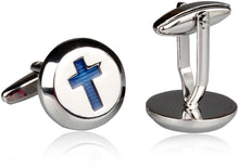 Load image into Gallery viewer, Christian Cross Religious Cufflinks
