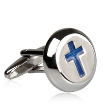 Load image into Gallery viewer, Christian Cross Religious Cufflinks
