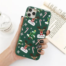 Load image into Gallery viewer, Christmas Beautiful Santa Phone Case For iPhone 13 14 12 11 Pro Max Mini 14Plus Soft Silicone Cover Christmas Silicone Mobile Phone Case Protective Case Comfortable Case for iPhone
