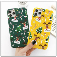 Load image into Gallery viewer, Christmas Beautiful Santa Phone Case For iPhone 13 14 12 11 Pro Max Mini 14Plus Soft Silicone Cover Christmas Silicone Mobile Phone Case Protective Case Comfortable Case for iPhone
