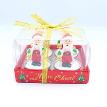 Load image into Gallery viewer, Christmas Candle Themed Festival Ornament Christmas Tea light Candles Handmade Delicate Santa Claus Snowman Pine Cones Christmas Tree Candles Christmas Home Decorations Decorative Cartoon Shaped Candle Home Decor
